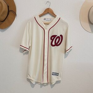Majestic Cream Jersey with Red Accents
